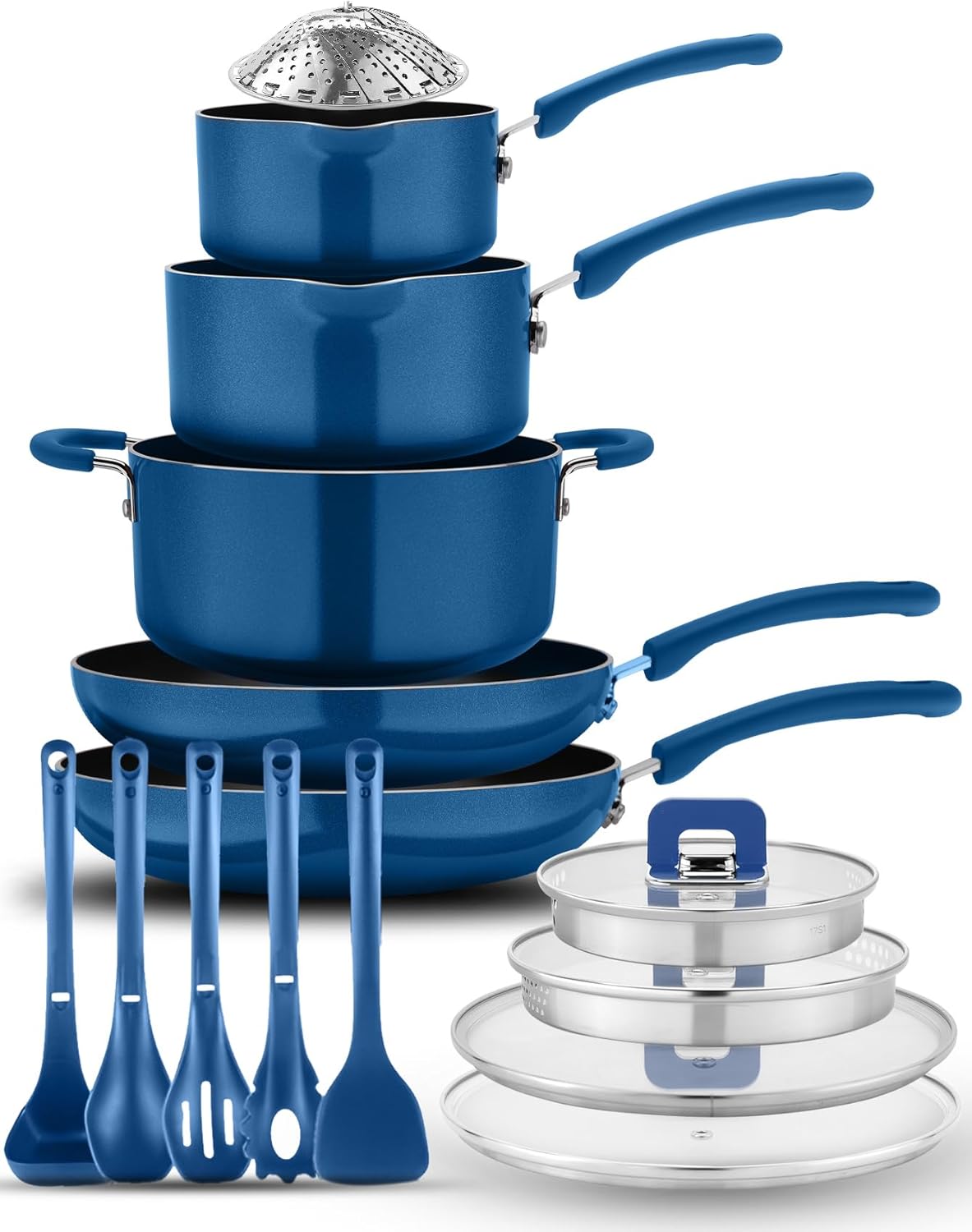 712MFIU8dXL._AC_SL1500_Kitchen and Cookware-Lids with Foldable Knobs and Stackable- 17 Psc