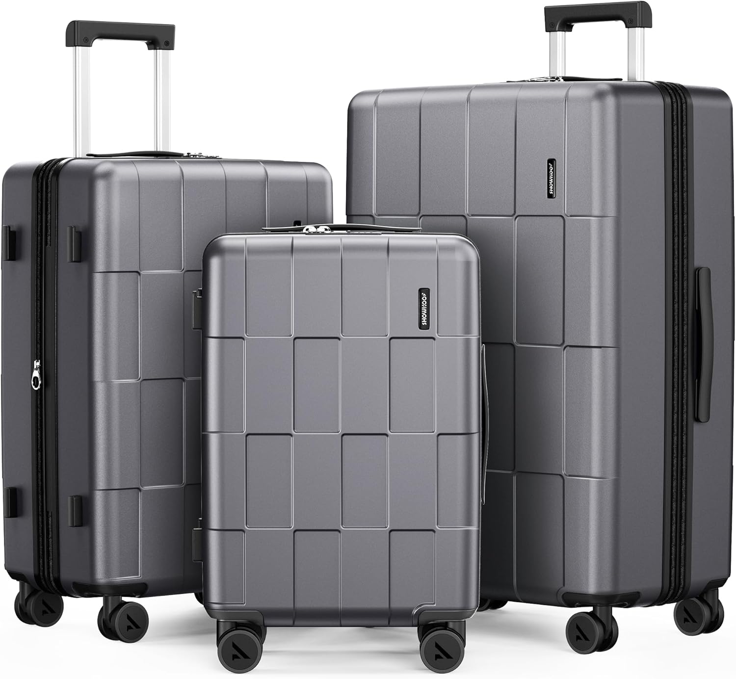 71QsCKOMzgL._AC_SL1500_3-Piece Luggage Set-Hardside With Double Spinner Wheels