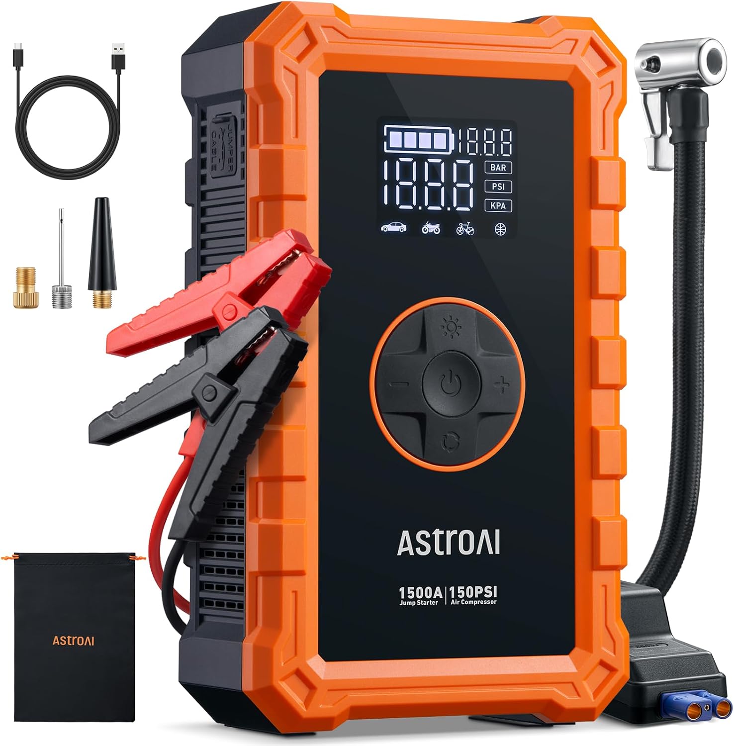 71pU-ePr1iL._AC_SL1500_Air Jump Starter with Air Compressor