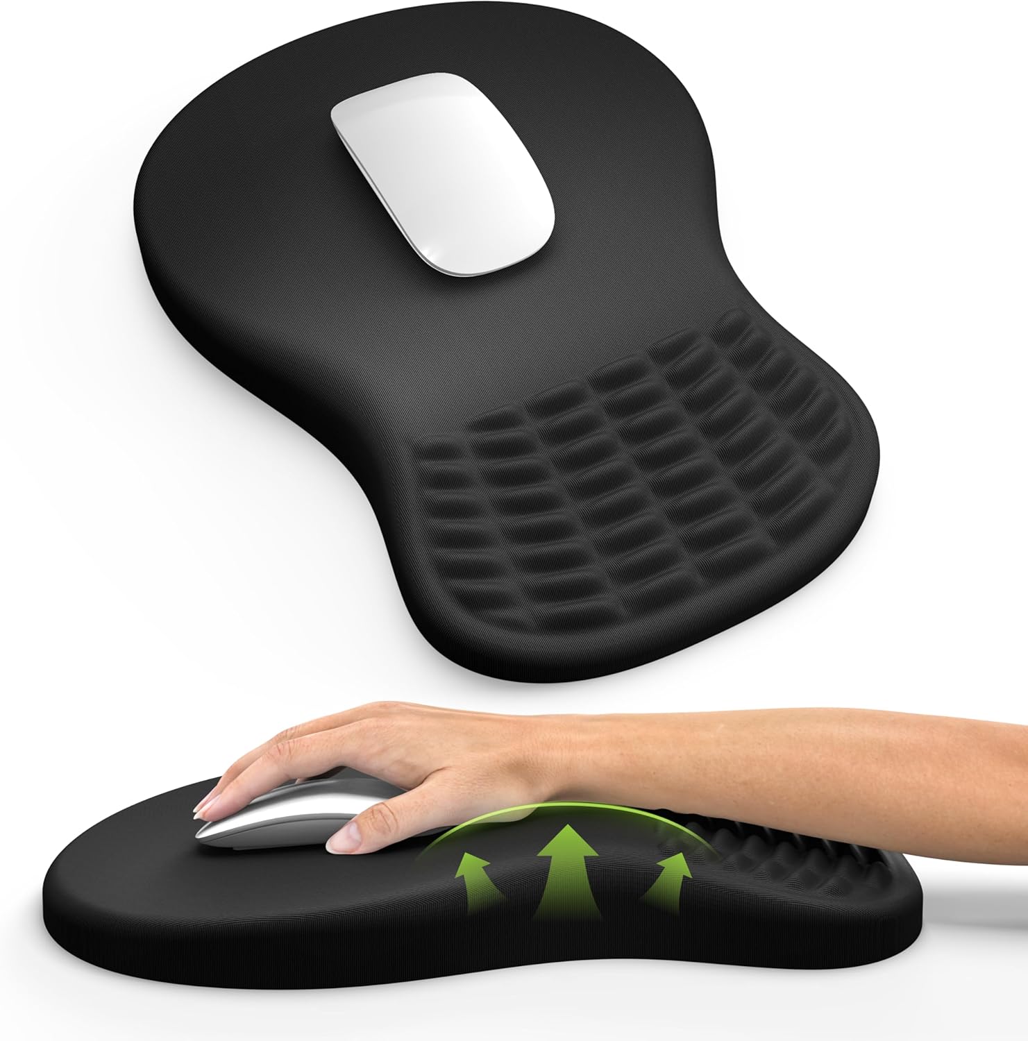 Mouse Pad WithWrist Rest-Memory Foam Support