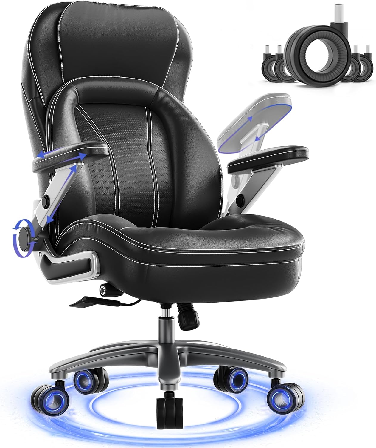 71UdhJVUbxL._AC_SL1500_Executive Heavy Duty Desk Chair-400 lbs