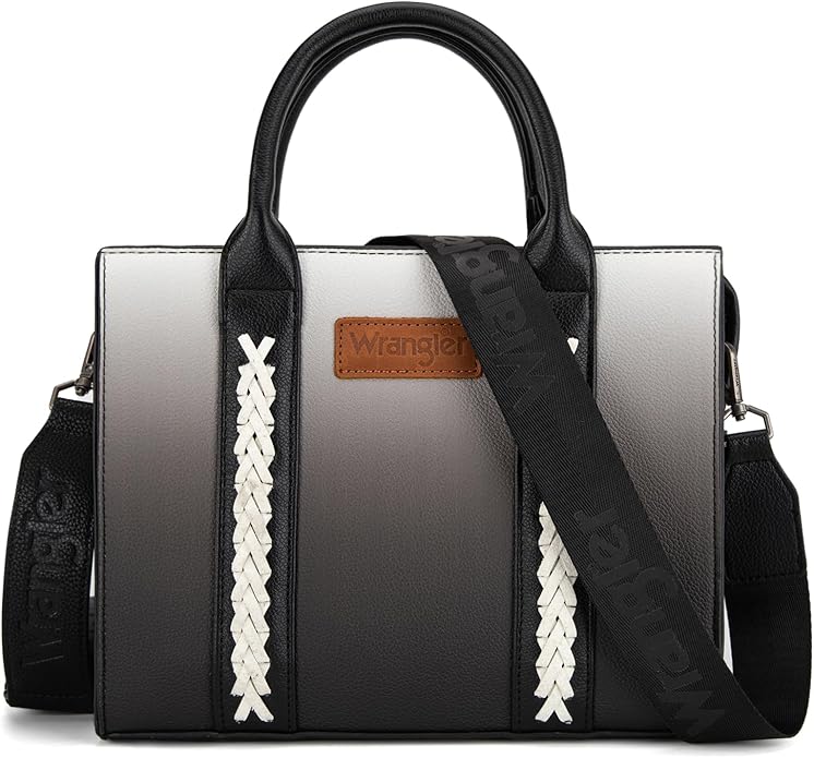 Wrangler Medium Tote Bag for Women Designer Satchel Handbags Top-handle Purses with Strap