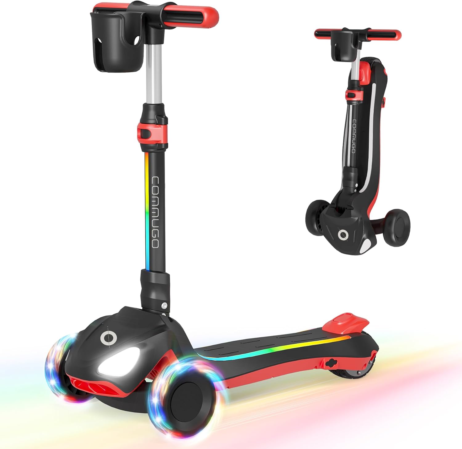 61FA6GP54IL._AC_SL1500_Electric Scooter for Kids with 3 LED Lighted Wheels