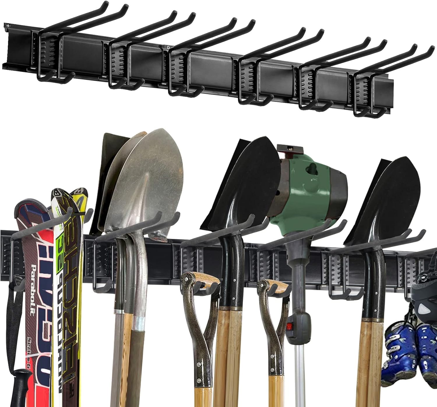 7128llfTUjL._AC_SL1500_ Wall Mount Tool Storage Rack Wall Hooks Black Heavy Duty,