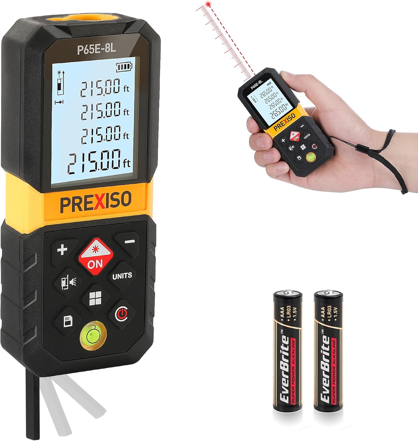71aYvj27-TL._AC_SL1500_PREXISO Laser Measure, 215Ft Laser Measurement Tool
