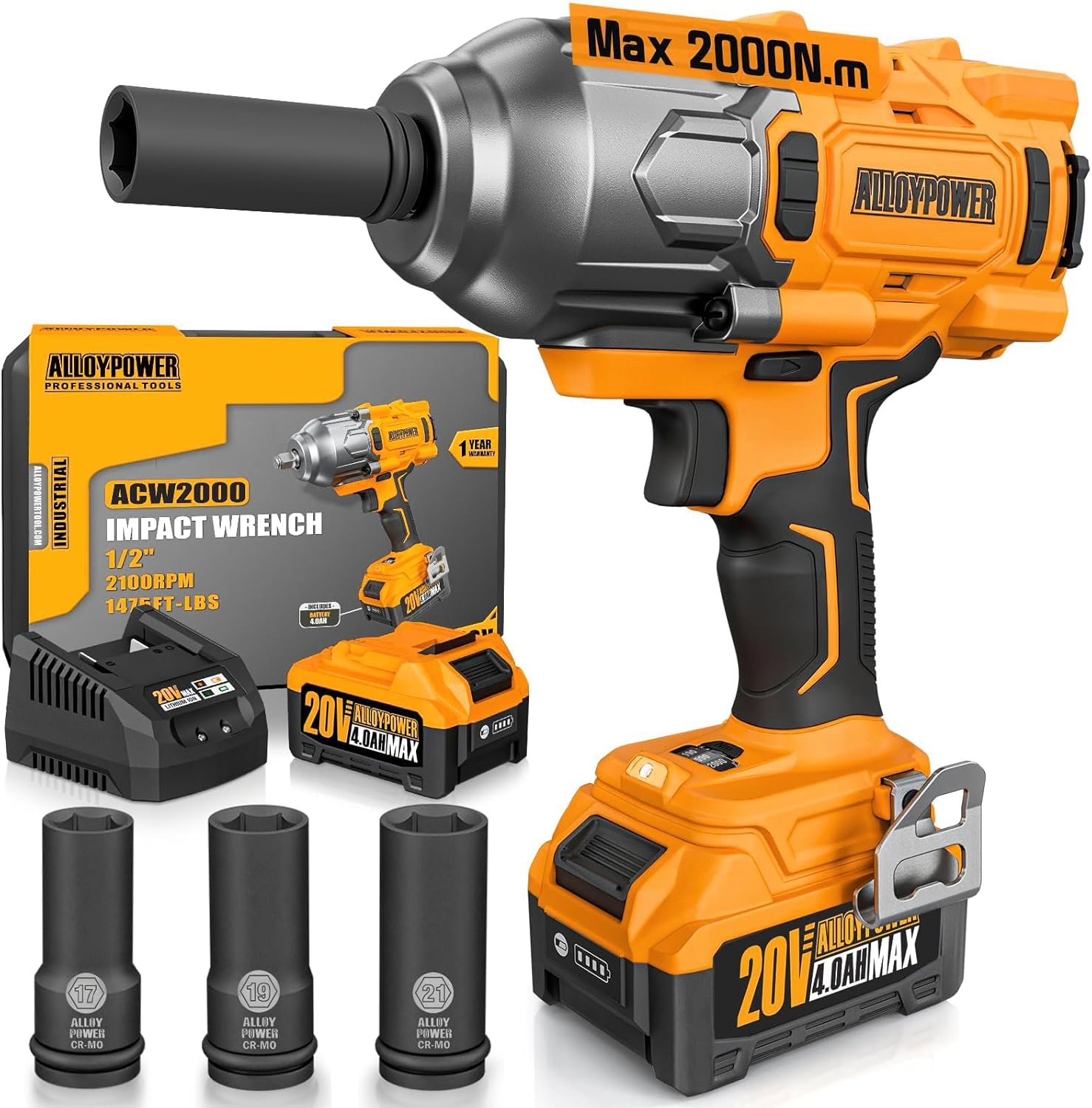 71iUrUP9VHL._AC_SL1500_ALLOYPOWER Cordless Brushless Impact Wrench, 1475 ft-lbs