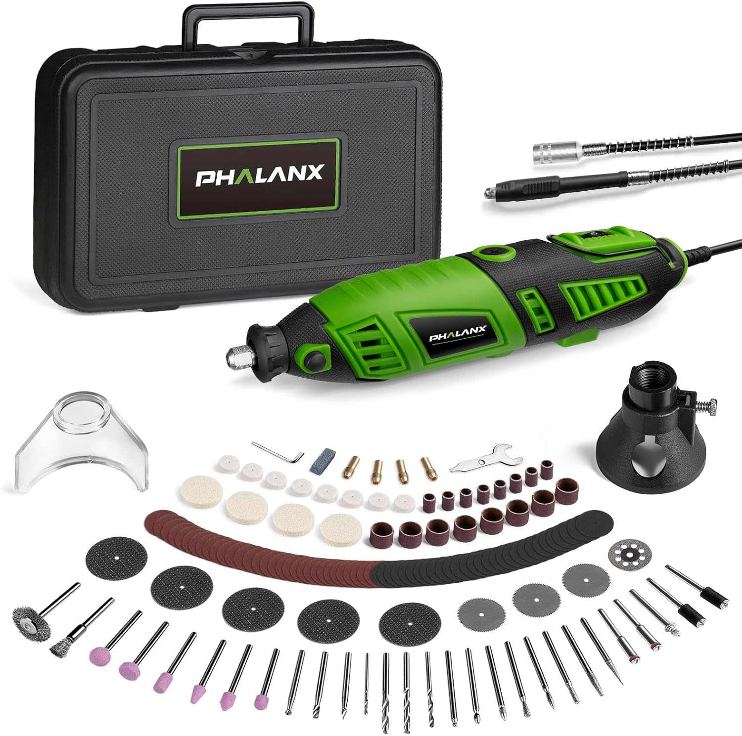 71j7l2CMjvL._AC_SL1500_Flex Shaft, 8000-32000RPM Multi-Tool& 139pcs Accessories Kit,