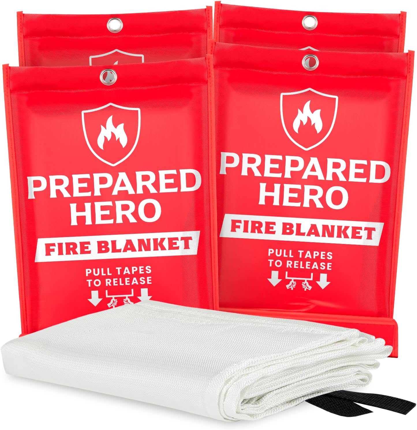 71ldt8DZ7xL._AC_SL1500_Prepared Hero Emergency Fire Blanket - 4 Pack