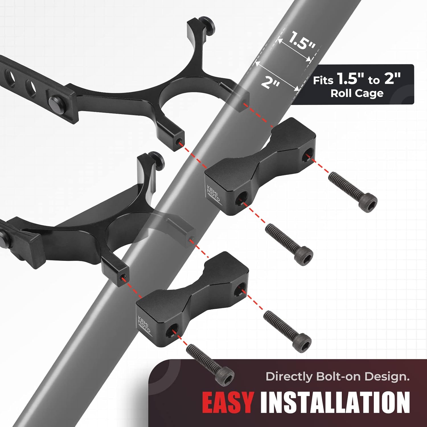 71p36OWe0zL._AC_SL1500_Kemimoto UTV Fire Extinguisher Holder, Adjustable Quick Release Roll Bar Fire Extinguisher Mount