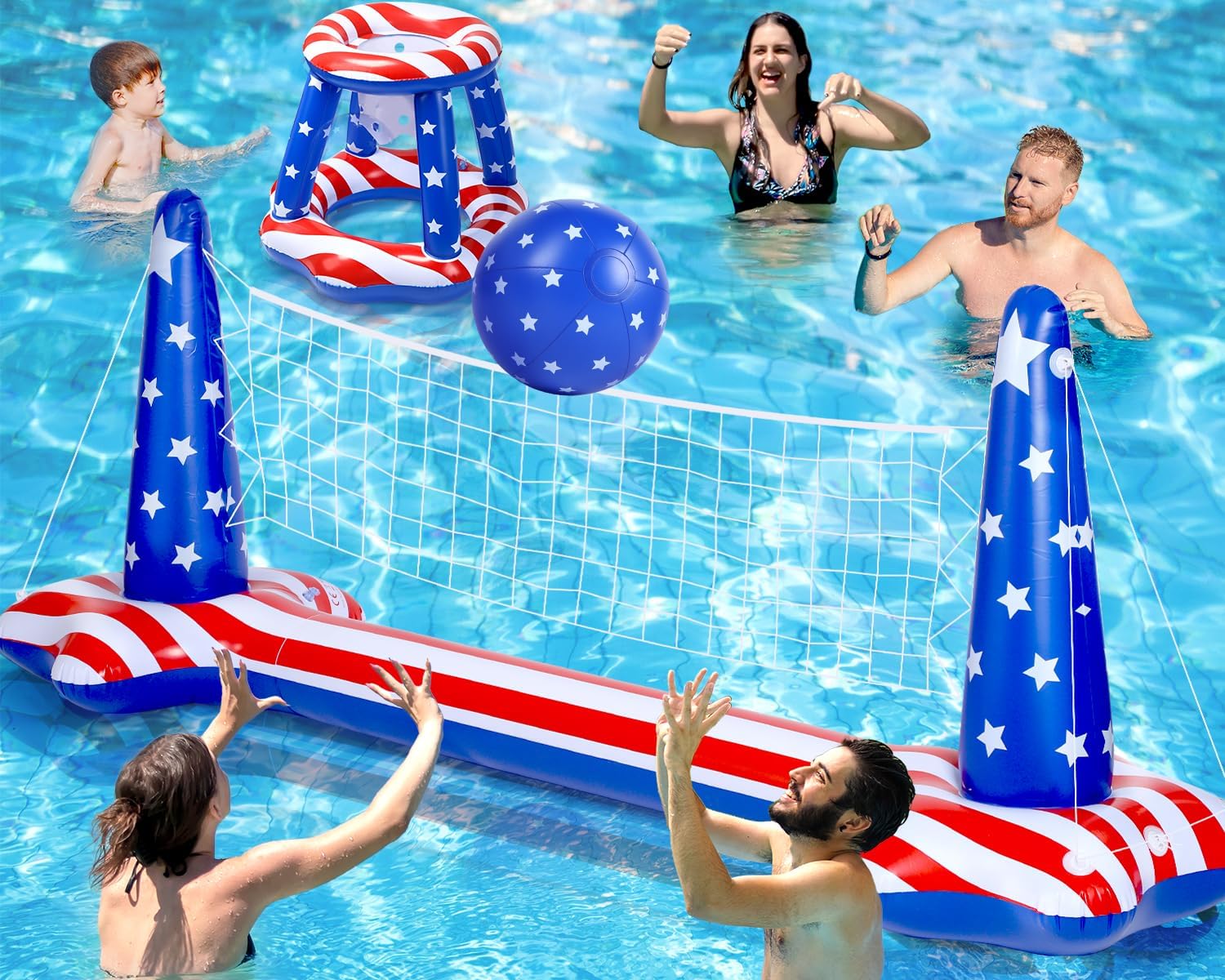 81xQ7Y9IlZL._AC_SL1500_Jasonwell Pool Toys Games Set - 3 in 1 Pool Volleyball Floating Net