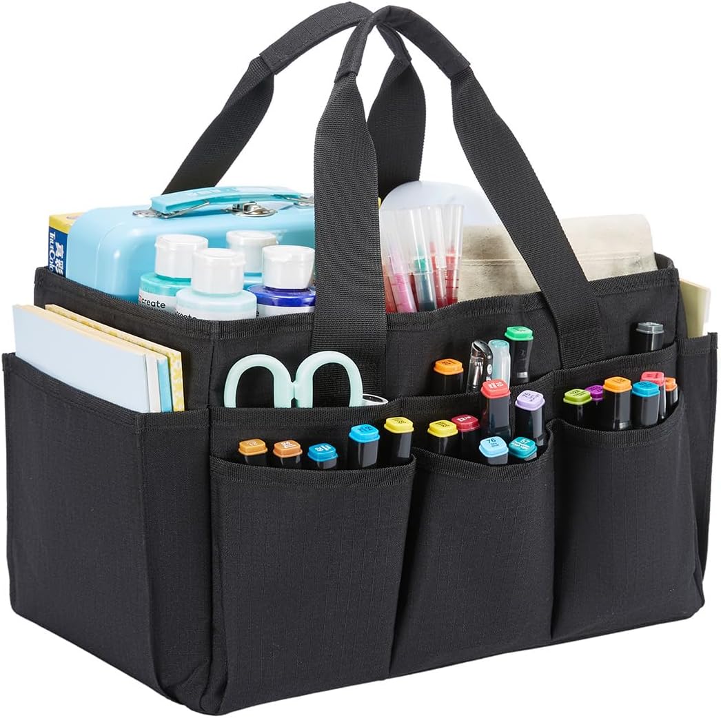 Craft Tote Bag, Art Organizer,Cleaning Supply Caddy, Carrying Bag with Handle for Multi-Purpose, Organizer