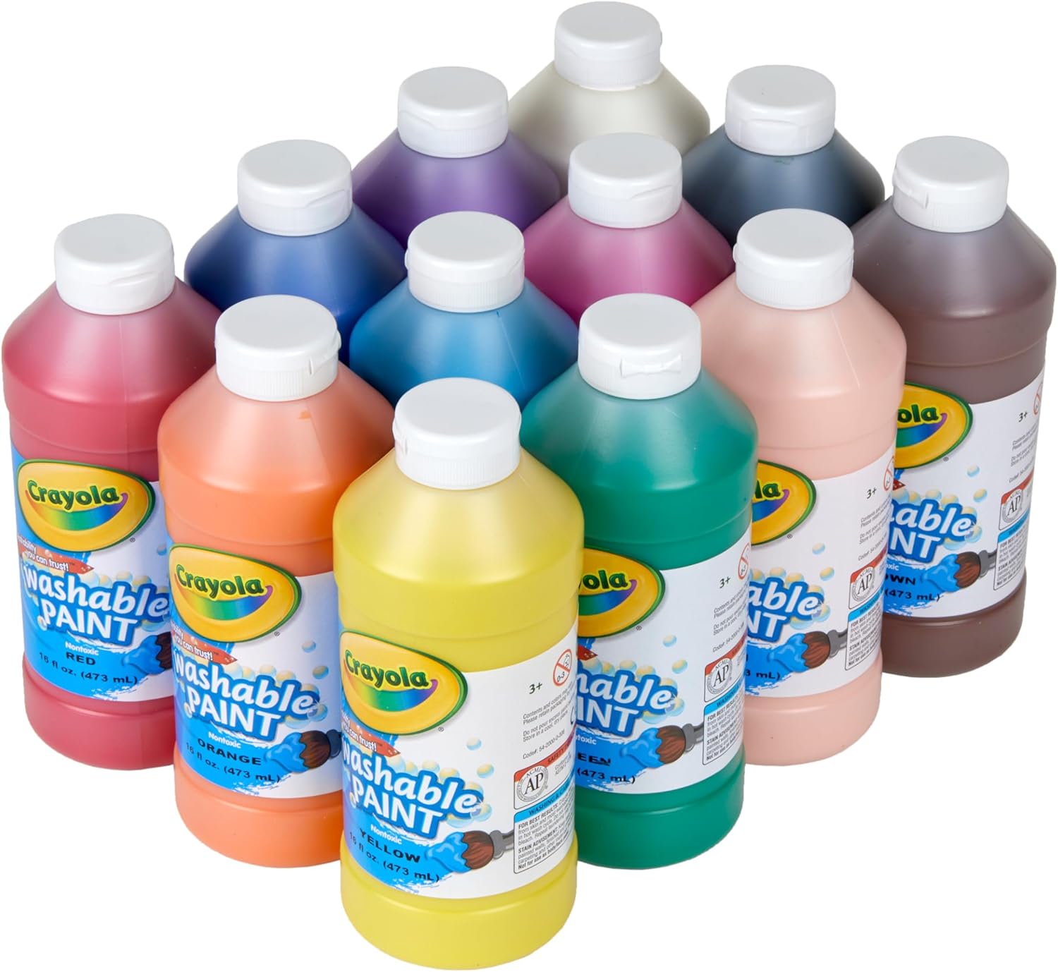Crayola Washable Paint for Kids (12ct), Teacher Supplies, School Classroom Must Have