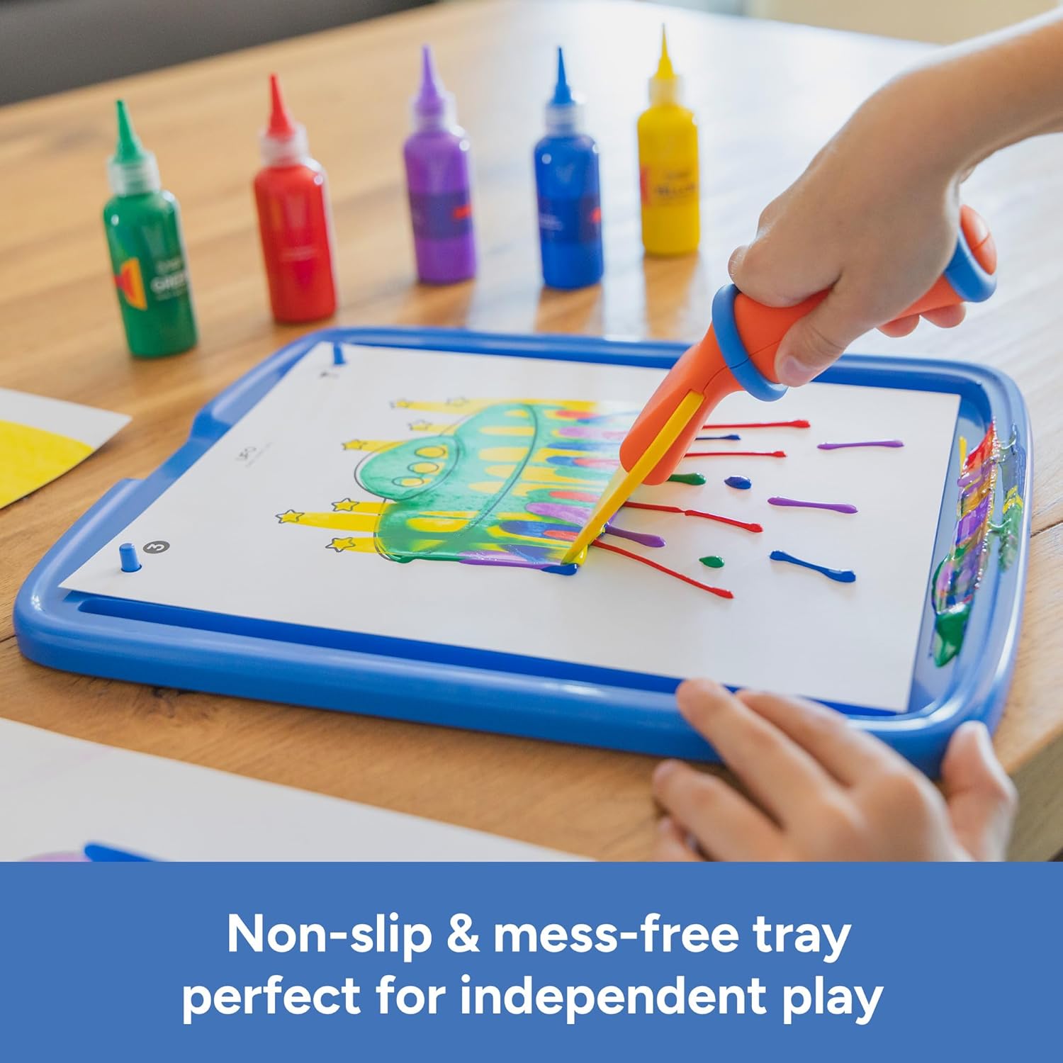 Educational Insights Squeegee Art Kit - Painting Kit for Kids, Children's Painting Kits, Screen Free Activites