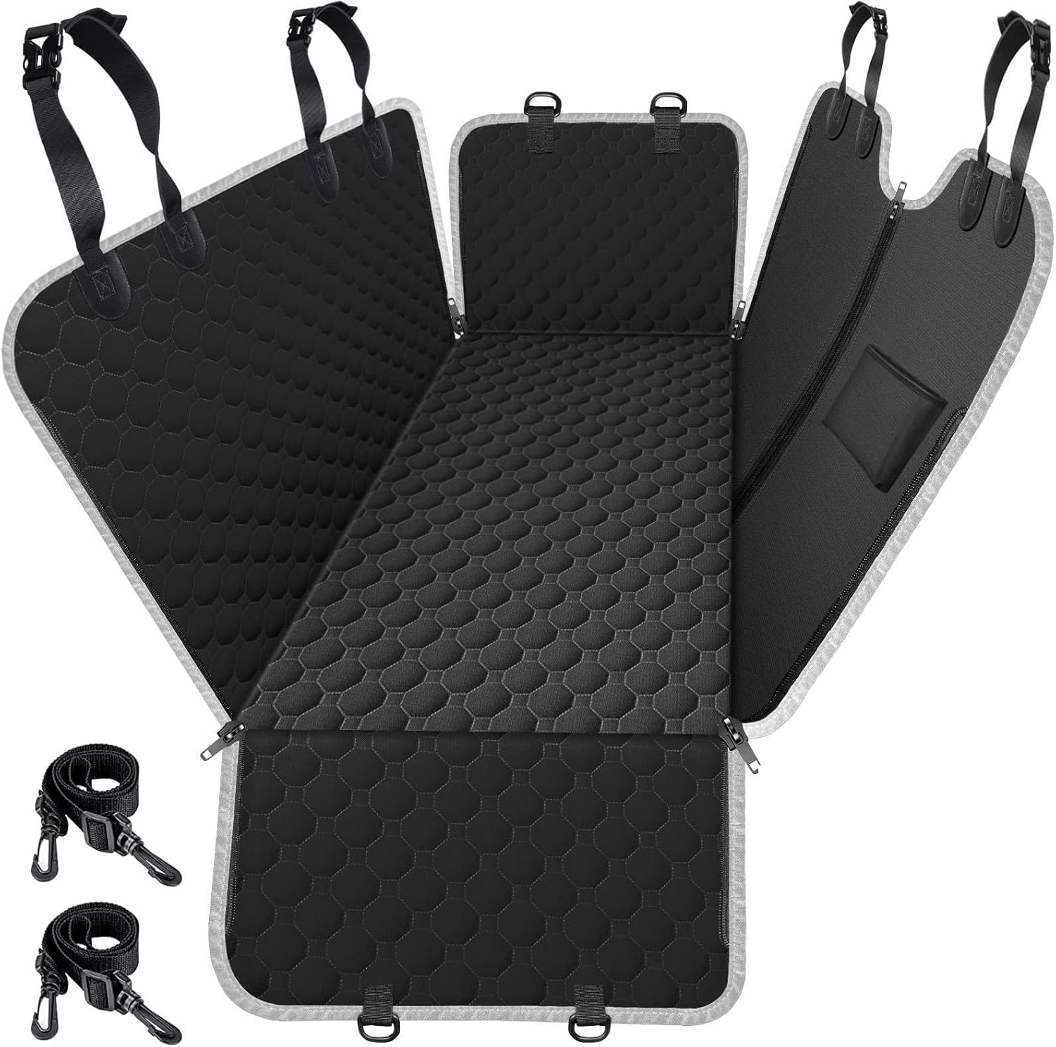 Mancro Dog Car Seat Cover for Back Seat, 2025 Upgraded 600D Heavy Duty Waterproof & Scratch-Resistant Dog Hammock