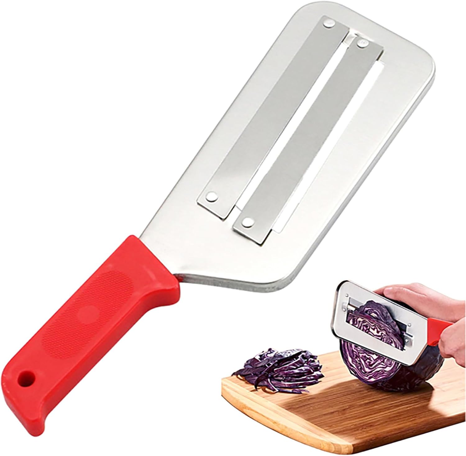 Rufus Stainless Steel Shredder Knife, Double-Layer Slicer Multifunctiona