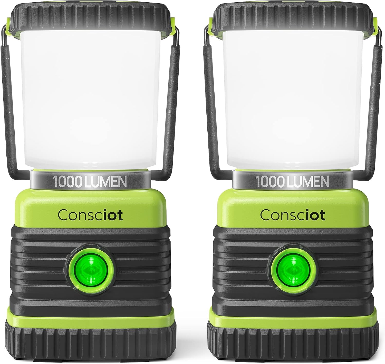 Consciot LED Battery Powered Camping Lantern, 1000LM, 4 Light Modes, IPX4 Waterproof