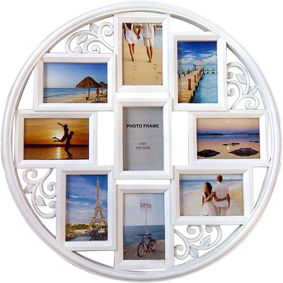 4x6 Wall Collage Picture Frames - Round Circular Wall hanging Picture Photo Collage Frame