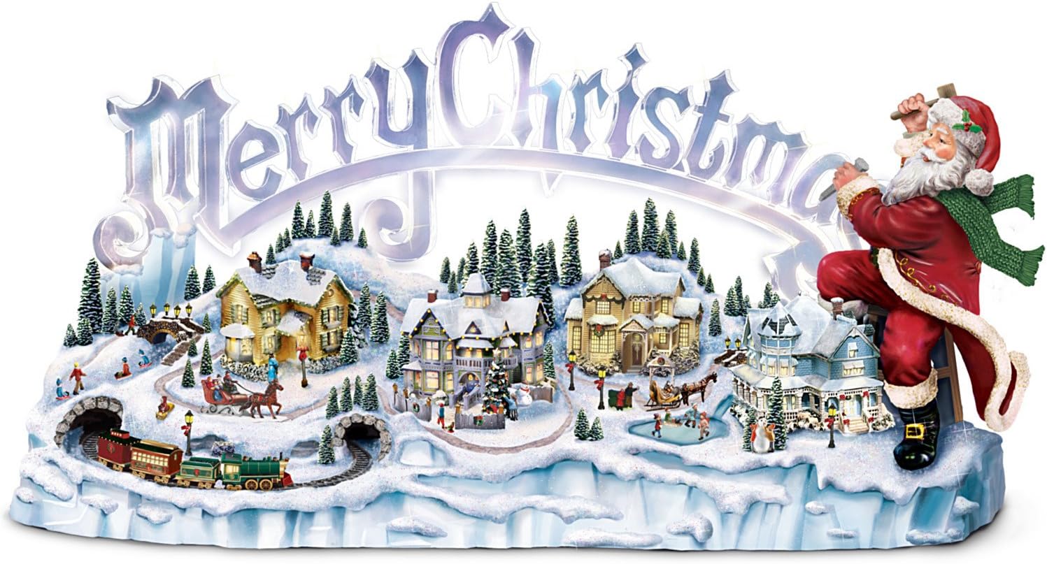 81CUQQXA+oL._AC_SL1500_ Bradford Exchange Thomas Kinkade Musical Illuminated Miniature Village