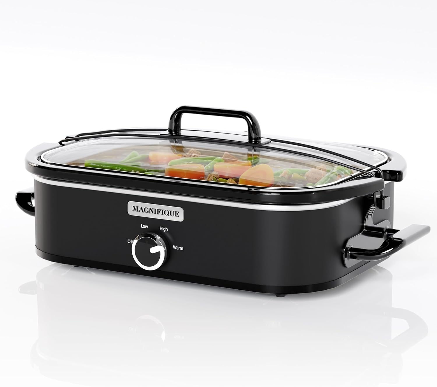 MAGNIFIQUE 4-Quart Slow Cooker with Casserole Manual Warm Setting