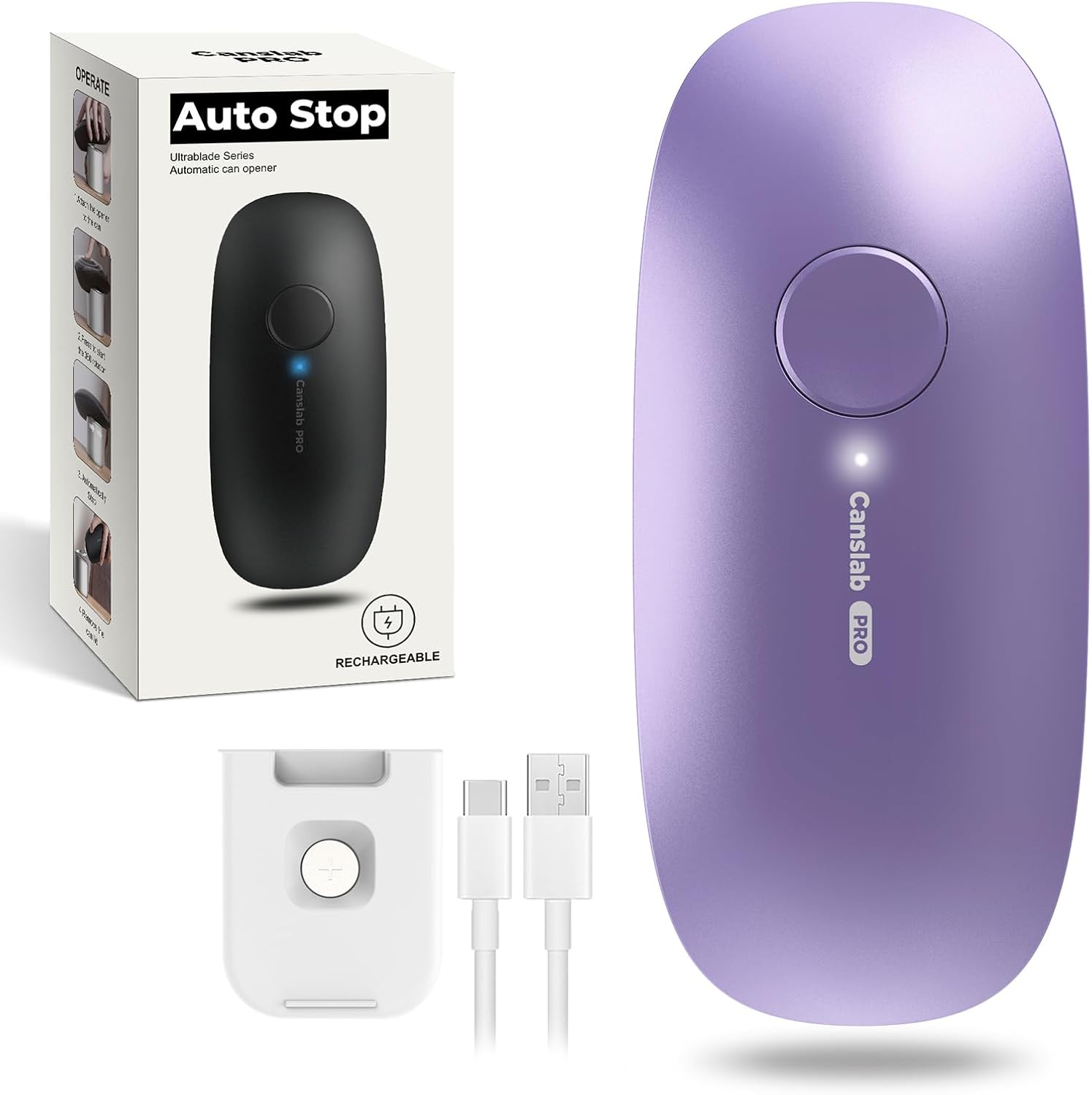 Ultrablade PRO Auto Stop Can Opener - Rechargeable Electric Can Opener