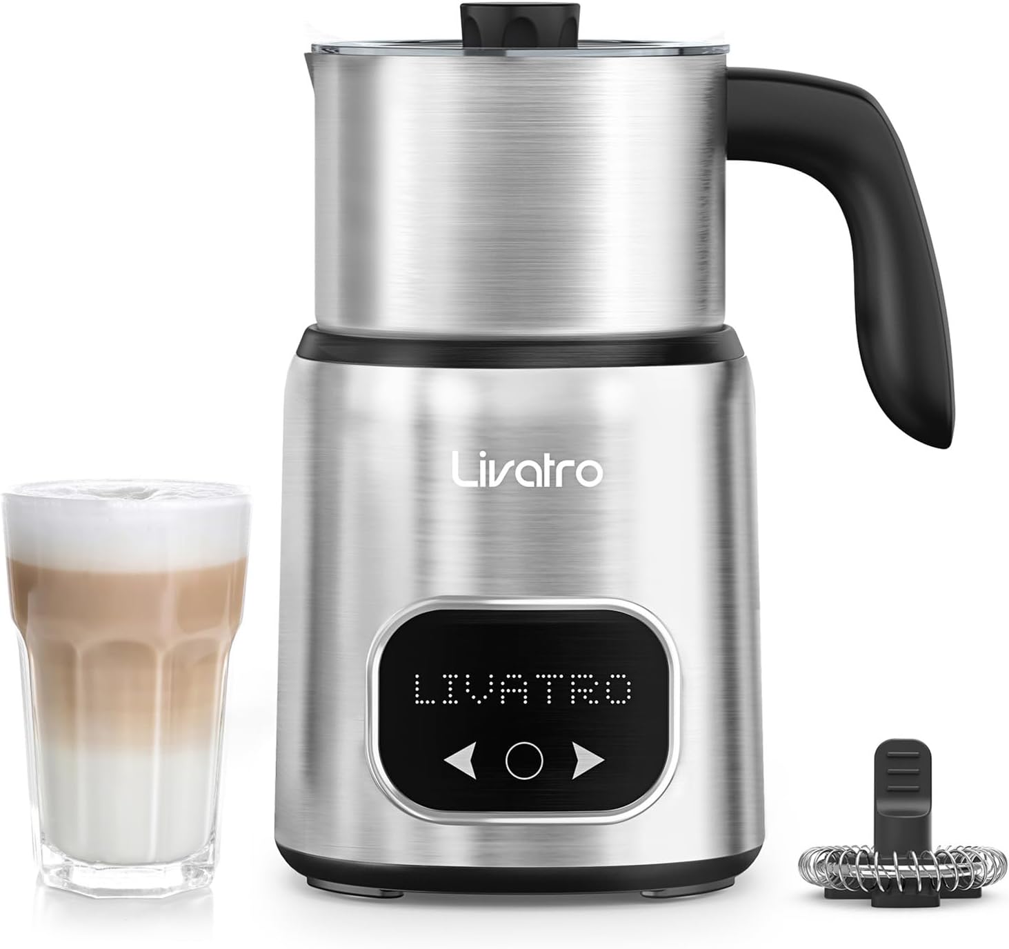 14-in-1 Milk Frother With 21oz Detachable Cups - Electric Milk Frother and Steamer