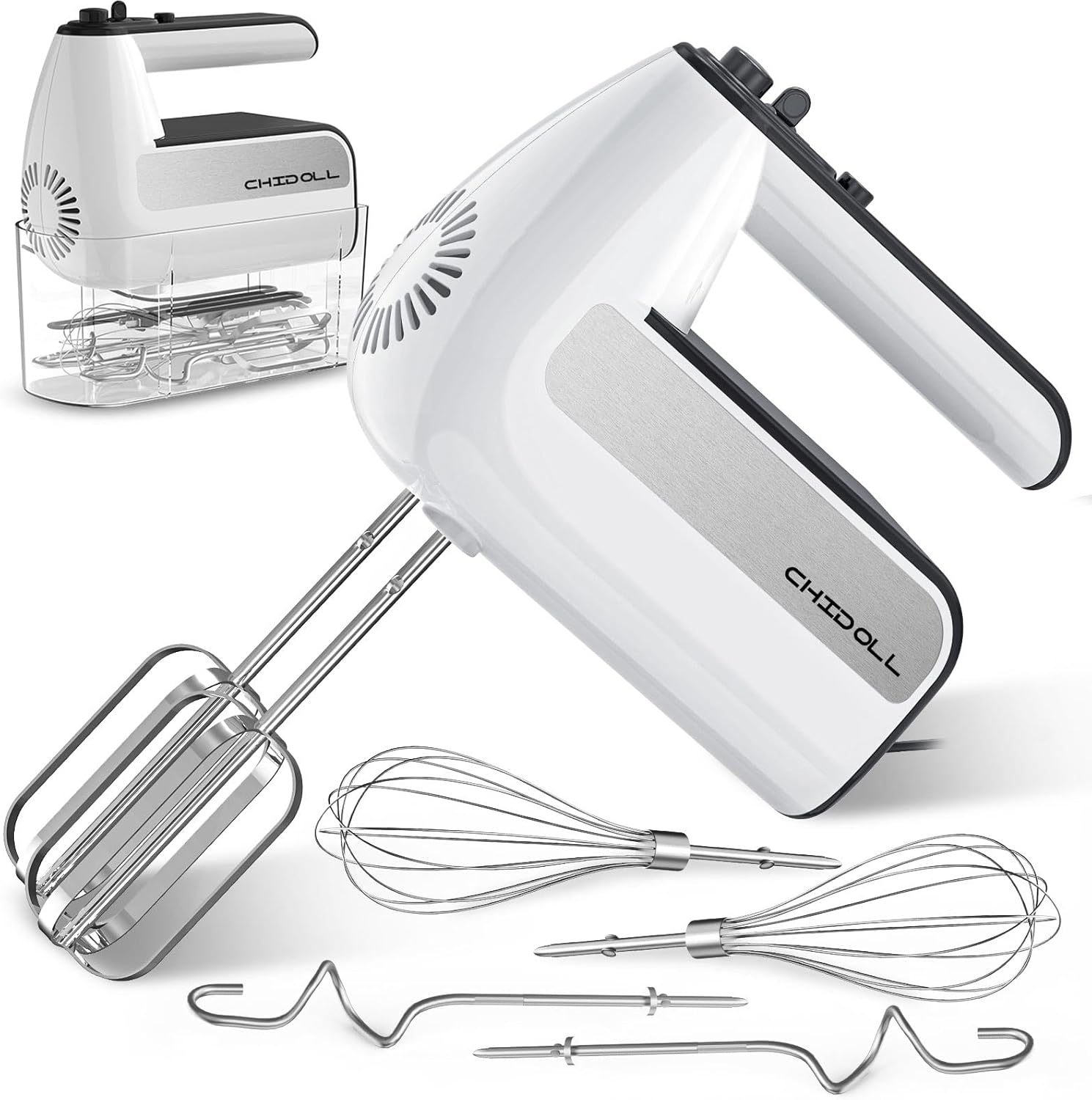 5-Speed Electric Hand Mixer, 800W Handheld Mixer with Turbo