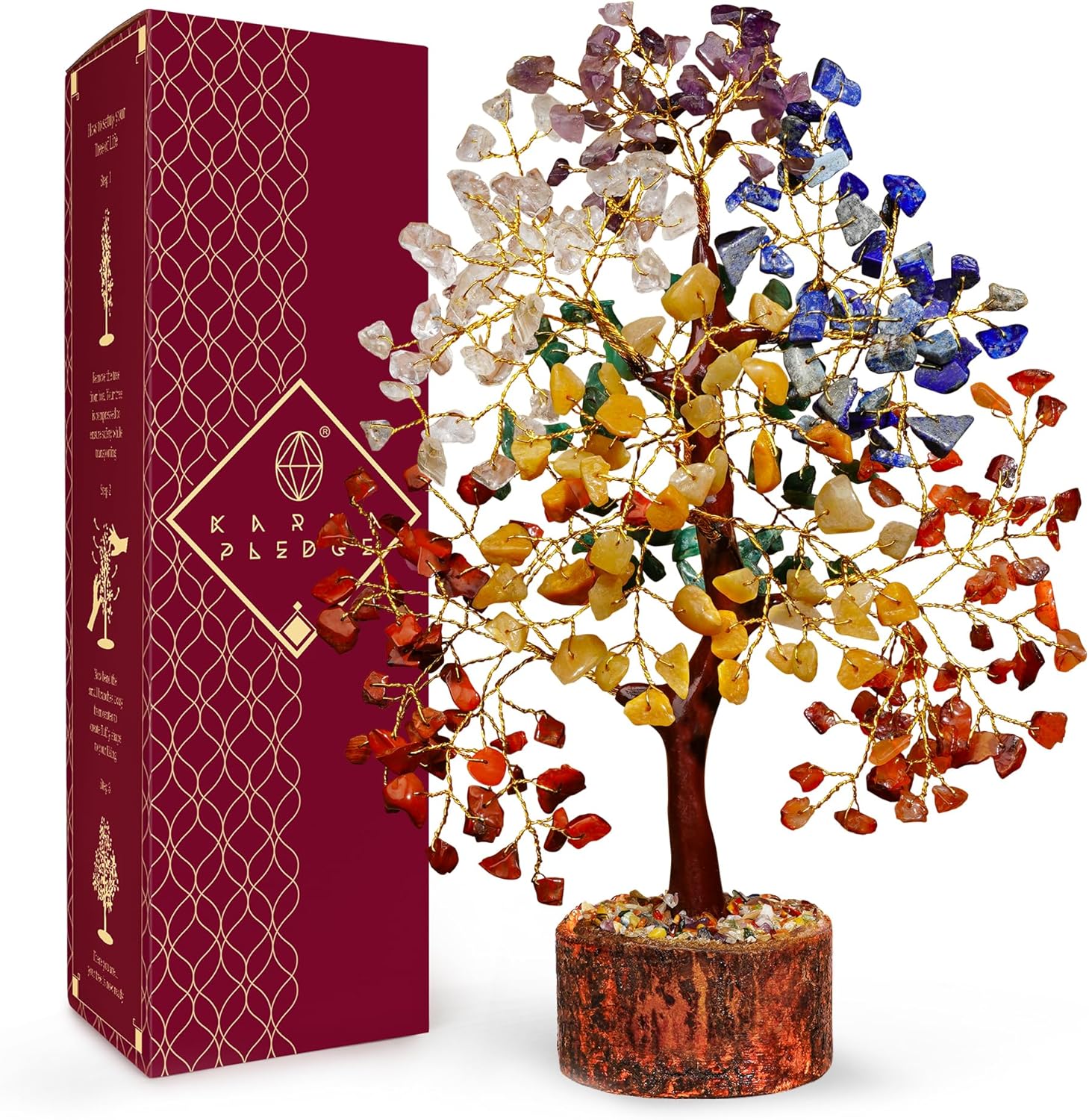 Crystal Tree of Life 7 Chakra Healing Crystals Trees for Home Decor, Office Desk Decor