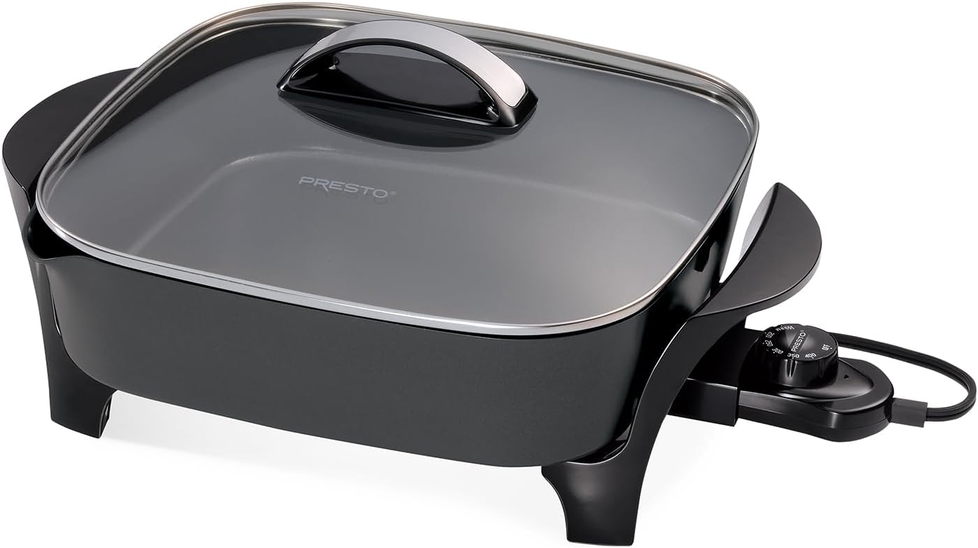 Electric Skillet with glass cover