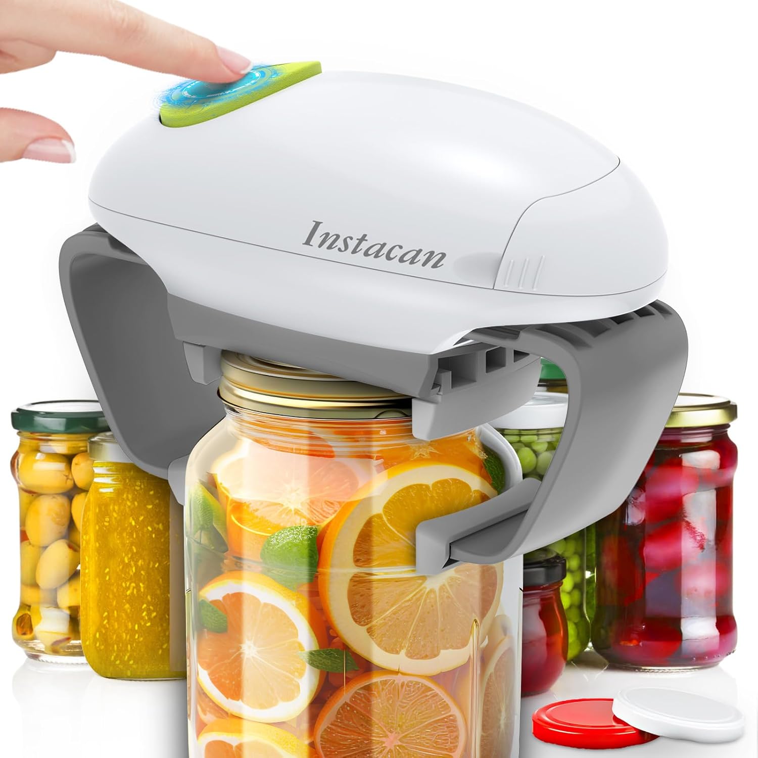 Higher Torque and One Touch Electric Jar Opener Easy Remove Almost Size Lid with Auto-Off