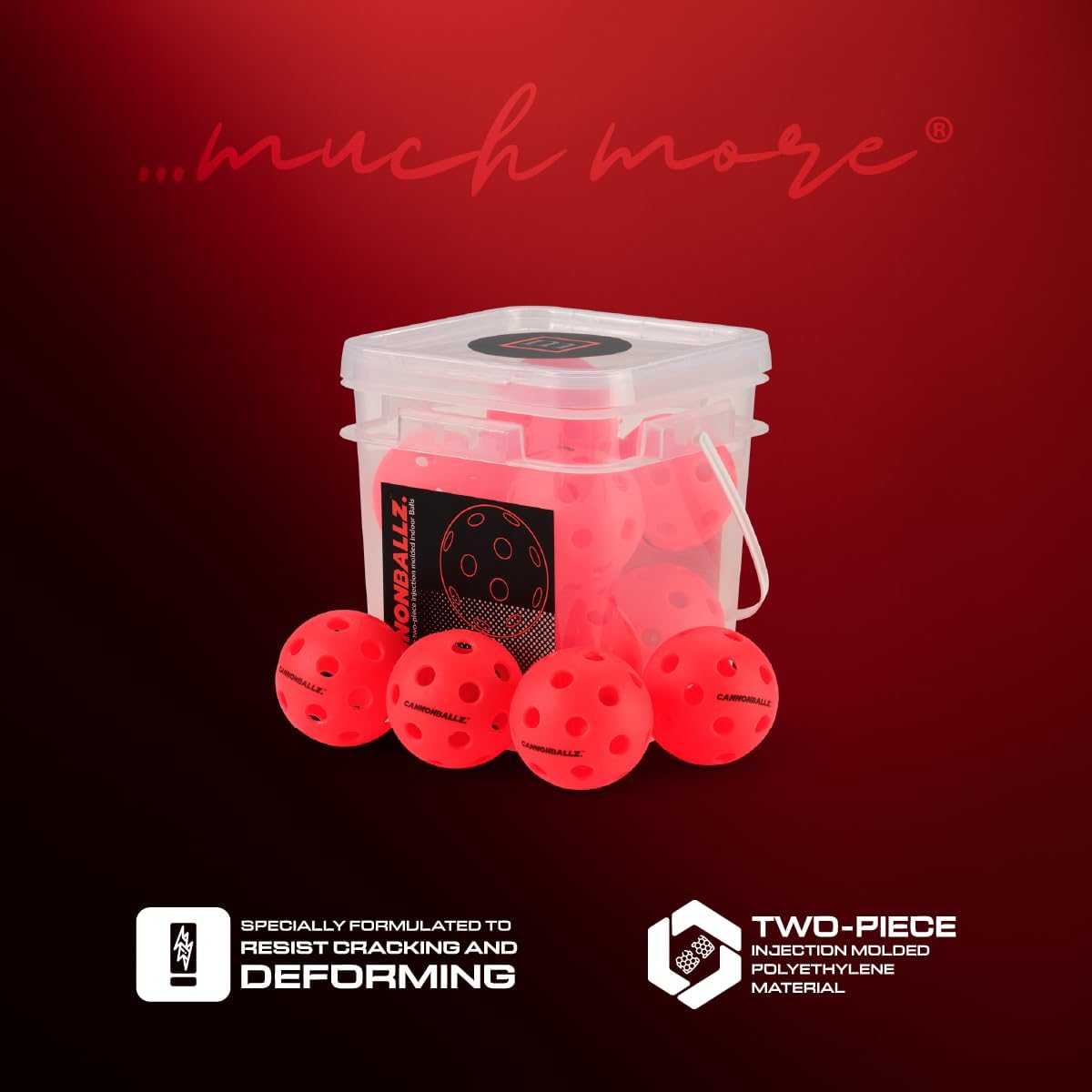 Indoor Pickleball Balls Multi-Pack – 26 Hole Fluorescent Ember Pickle Ball – USAPA Approved