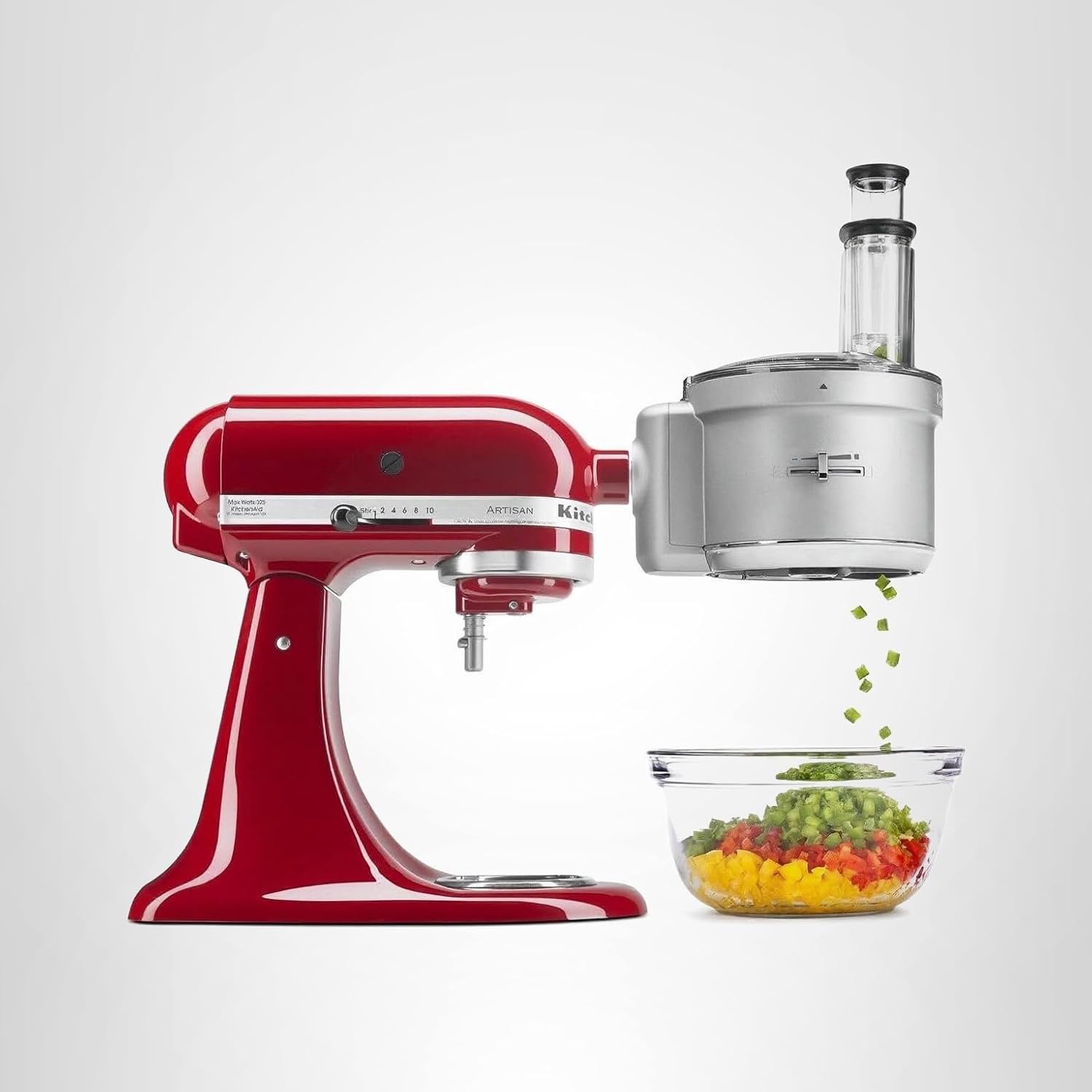 KitchenAid Stand Mixer Attachment, Food Processor with Commercial Food Dicing Disc KSM2FPA