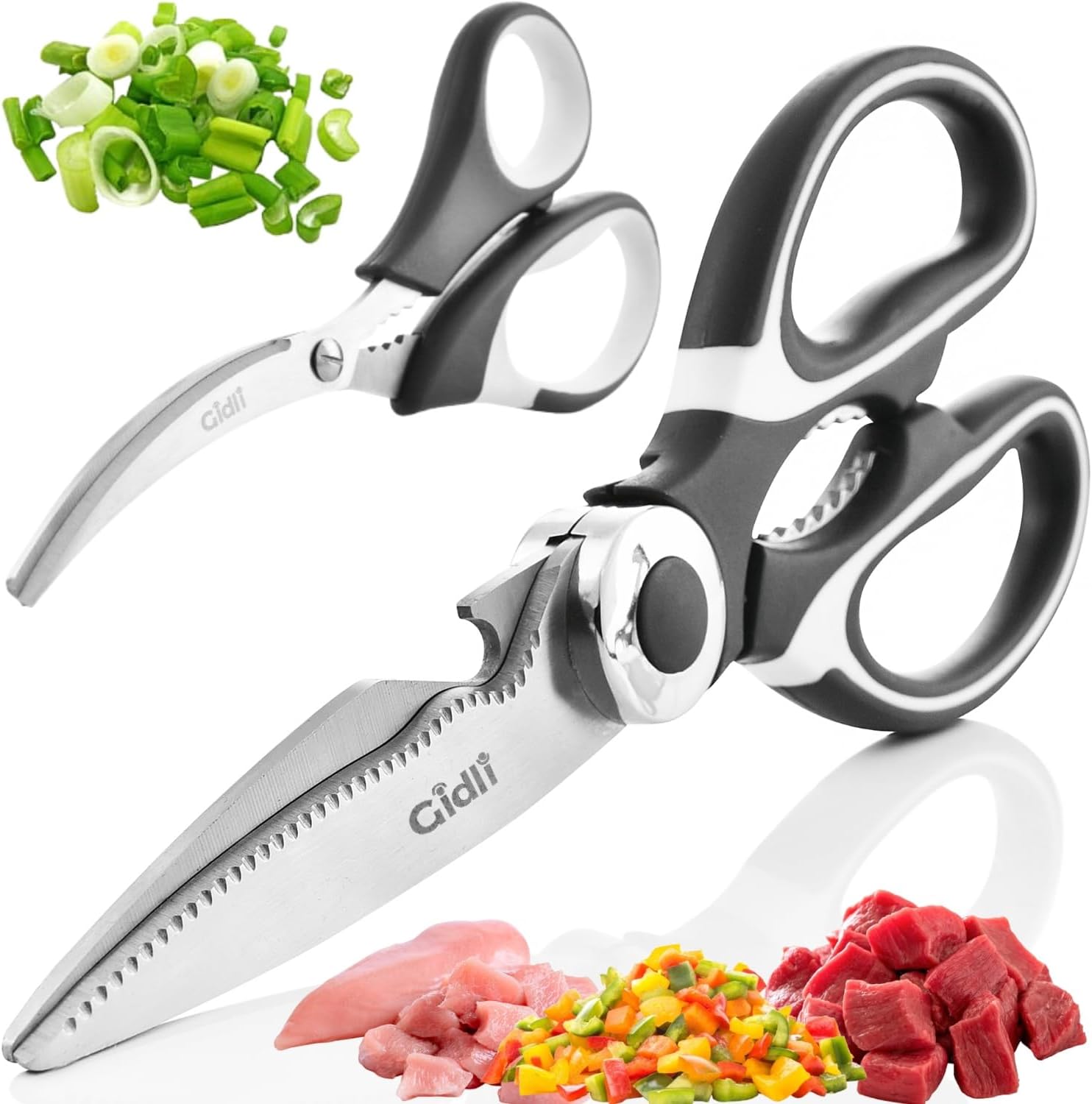 Seafood Scissors As a Bonus - Heavy Duty Utility Stainless Steel All Purpose Ultra Sharp Scissors