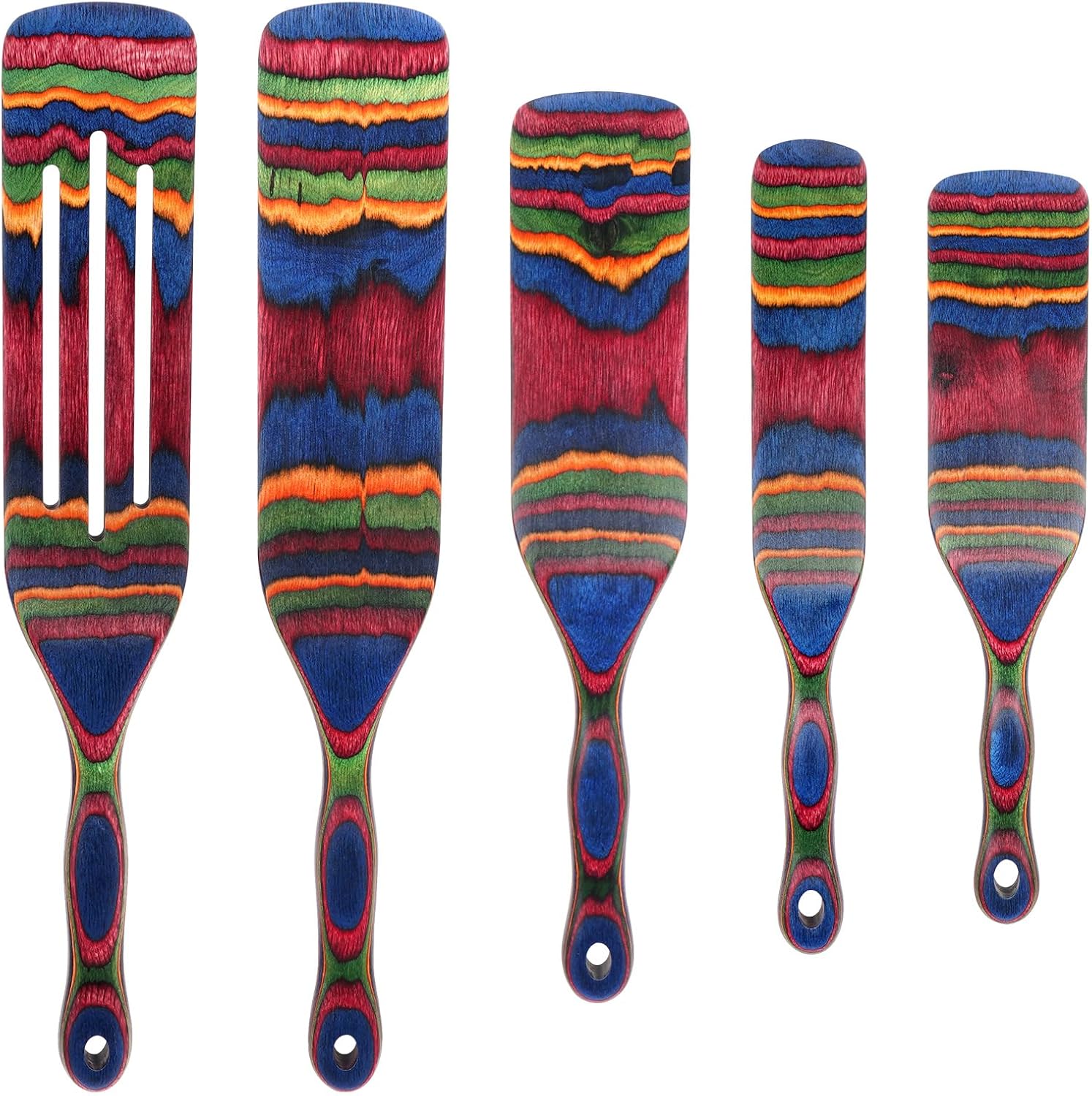 Spurtle Set, Wooden Utensils for Cooking, Kitchen Utensils Set, Pakkawood