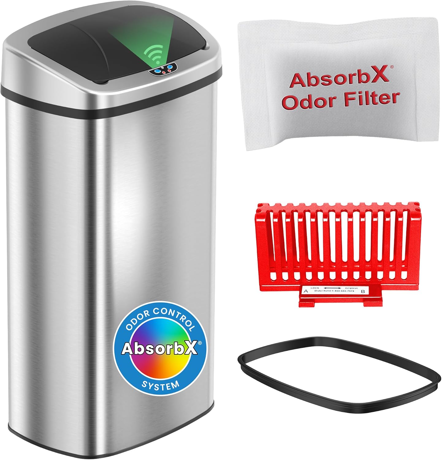 24 Gallon Sensor 2.0 Kitchen Trash Can with Lid, Commercial Grade Automatic Stainless Steel Touchless