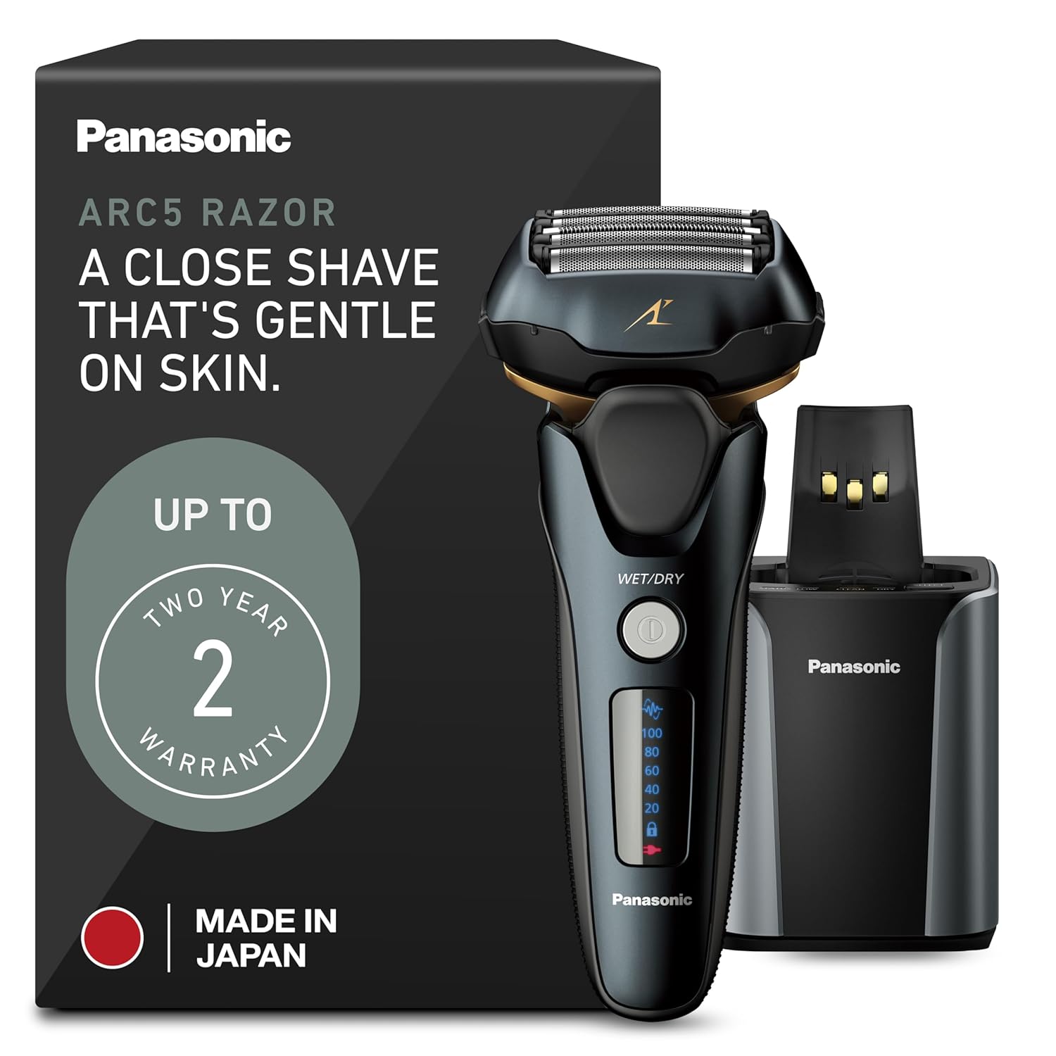 Electric Razor for Men, Electric Shaver for Men, ARC5 with Premium Automatic Cleaning and Charging Station, Wet Dry Shaver, Cordless