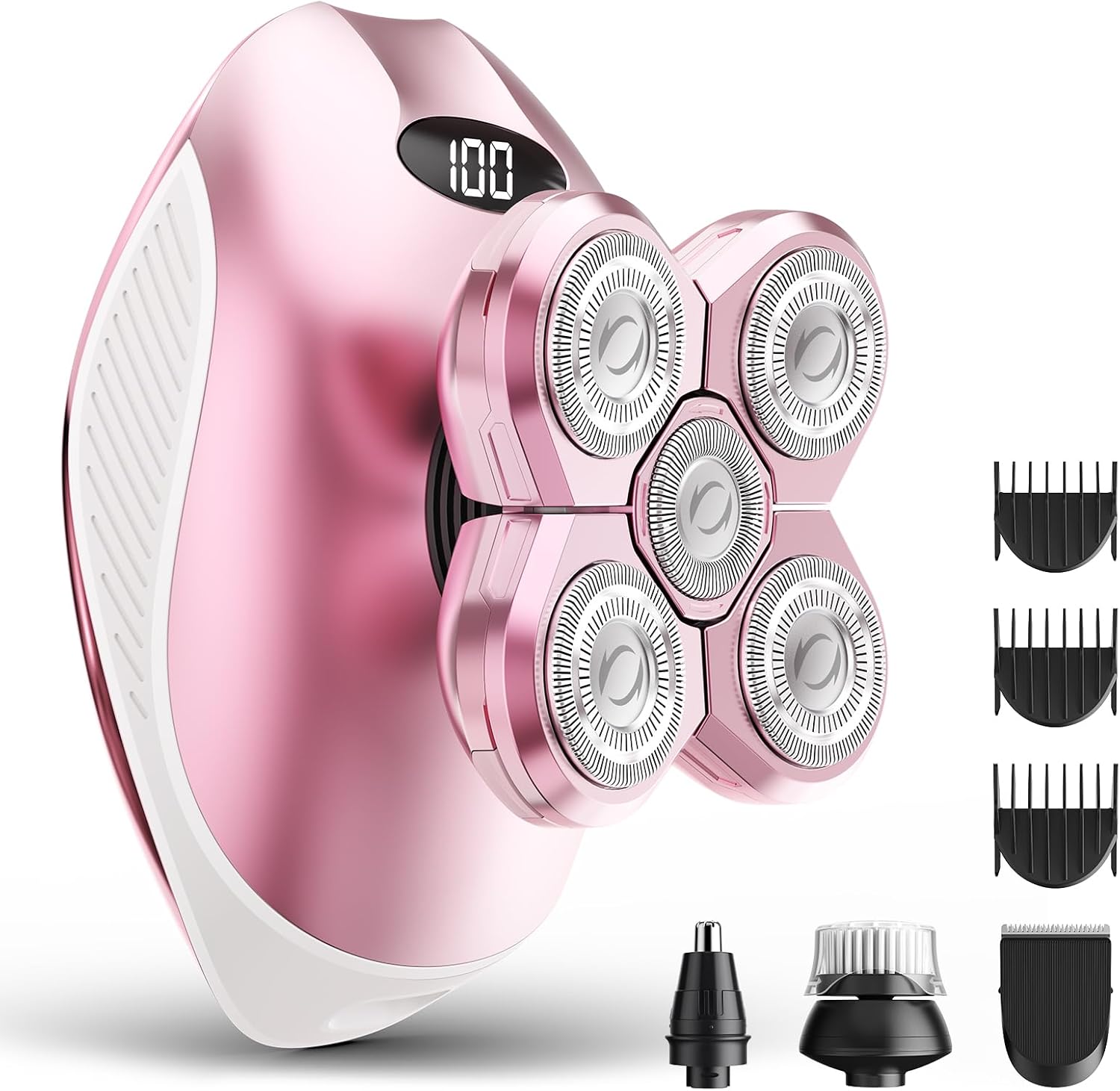 Electric Razors for Women, 5-in-1 Multi-Function Womens Razor with LED Display, Rechargeable Waterproof