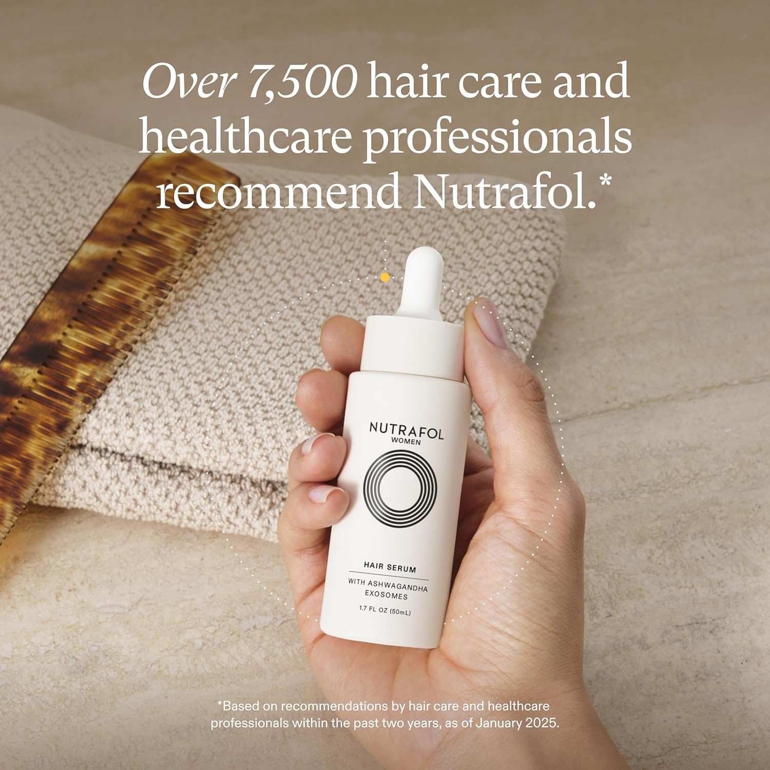 Nutrafol Women's Hair Serum, Supports Visibly Thicker and Stronger Hair, Vegan