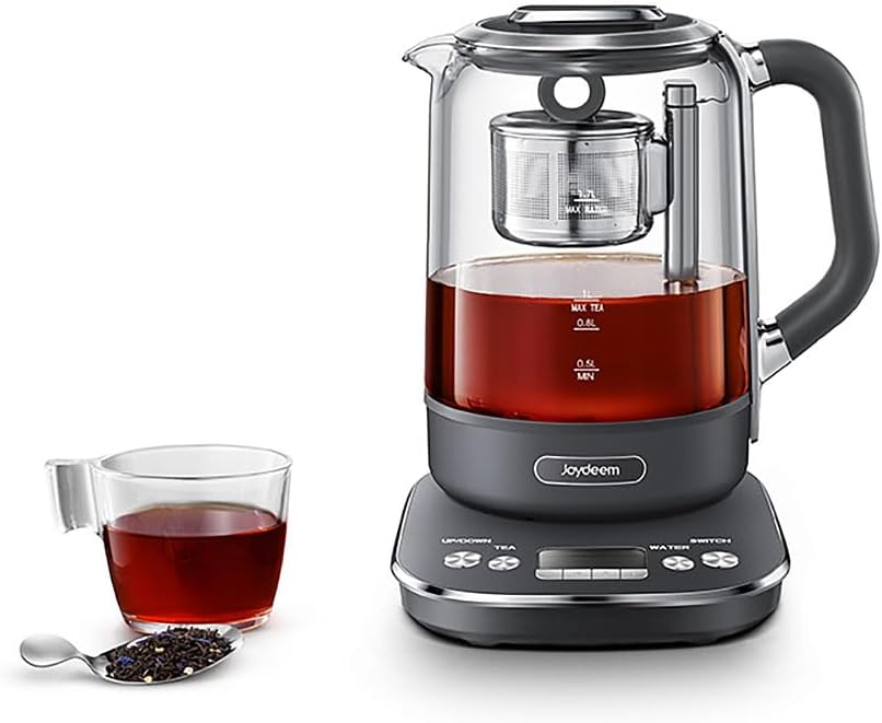 Hot Tea Maker, Glass Electric Kettle with Auto Lift Tea Infuser and Temperature Contro